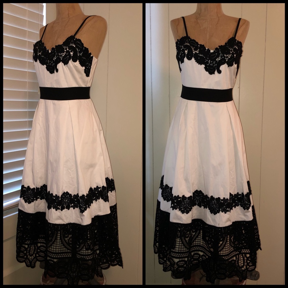 Boston Proper Sundress Cotton Stretch Crochet New